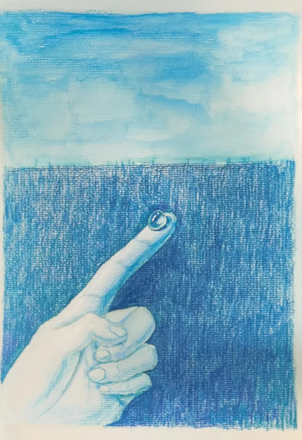 蓝色主题手绘作品二